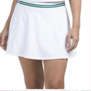Tommy Bahama White Tennis Skirt with Green Stripe